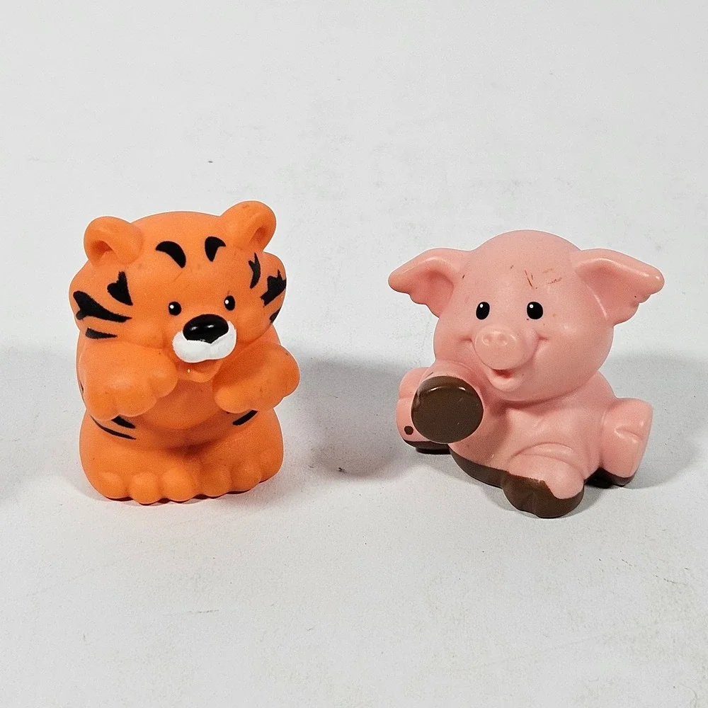 Fisher Price Little People Animal Figure Lot 8pc Zoo Farm Lion Horse Giraffe Pig